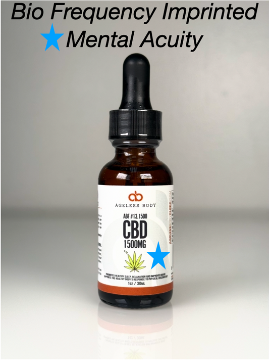 ABF CBD Oil (1500mg) - ADVANCED with BioEnergetic Frequency Imprinted (Mental Acuity)