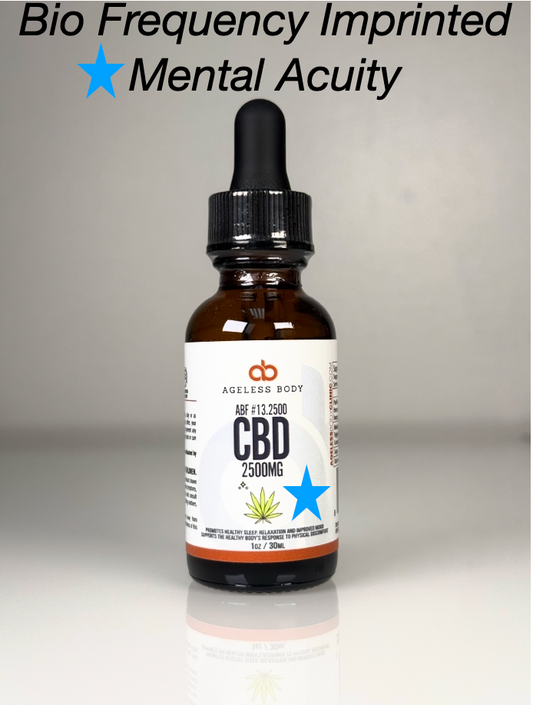 ABF CBD Oil (2500mg) - SUPER with BioEnergetic Frequency Imprinted (Mental Acuity)