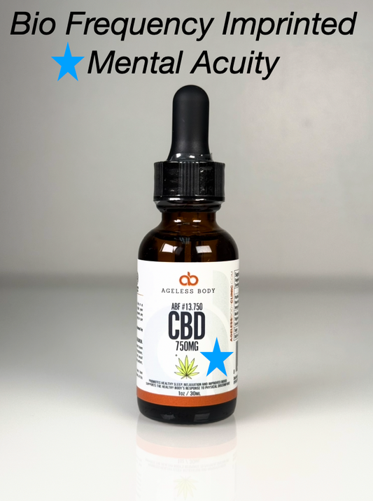 ABF CBD Oil (750mg) - REGULAR with BioEnergetic Frequency Imprinted (Mental Acuity)